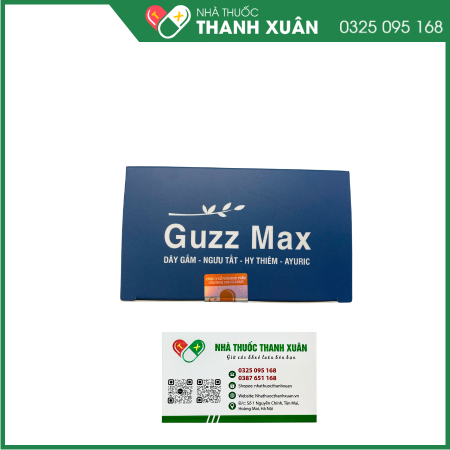 Guzz Max hỗ trợ giảm acid uric, hỗ trợ giảm nguy cơ Gout